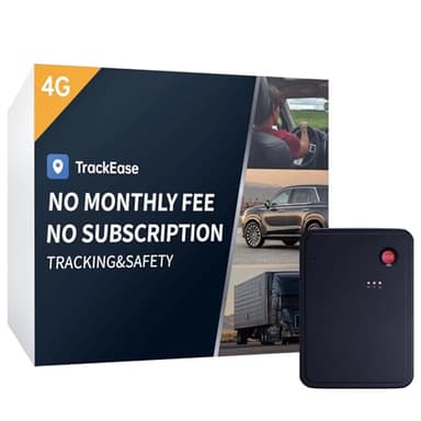 GPS Tracker for Vehicles, No Monthly Fee, No Subscription, Real-Time GPS, 120-Days Long Battery Life, 4G SIM Card and Data Included, Trip History, GeoFence, Driving Alerts, Magnectic, Global Coverage