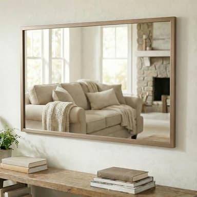 Frame My Mirror Gold Bathroom Mirror for Wall, 30" x 42" Champagne Bronze Bathroom Vanity Mirror, Made in USA, Hangs Horizontally or Vertically, Ellis Design