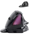 Wireless Mouse Large Angle Adjustable Ergonomic Vertical Upright Carpal Tunnel Ergo Right Hand 6 buttons USB Optical Mice for PC Laptop Computer Macbook Gift,3600 DPI,Removable Palm Rest,RGB Light
