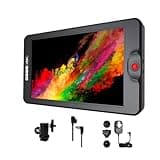 osee T7 7inch Upgraded Version 3000 Nits Ultra Bright Daylight Viewable FHD DSLR Camera Field Monitor 3D LUT HDR 4K HDMI Input & Output Including Ball Head Power Adaptor and D-tap Cable