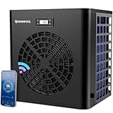 VARMINPOOL Above Ground Pool 16000 BTU Swimming Pool Heater for Pools up to 5400 Gallons, Smart Inverter Pool Heat Pump, WiFi Control Electirc Pool Heater, Titanium Heat Exchanger, 110V