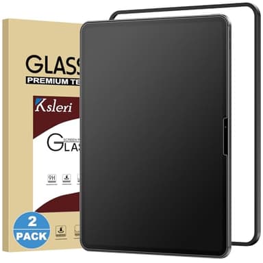 Ksleri 2 Pack for iPad Pro 13 Inch M5 2025 & M4 2024 Matte Glass Screen Protector (Not Privacy) Anti Glare Anti Fingerprint Tempered Glass with Alignment Frame, Face ID & Apple Pencil Compatible