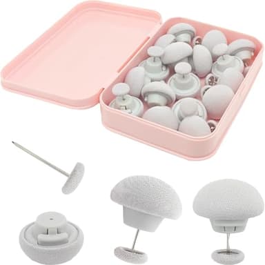 Naturahand 20PCS Duvet Pins Duvet Clips, Safe Locking Duvet Cover Clips Snaps with Storage Box, Easy to Use Double Sided Pin Fasteners for Quilt Cushions Curtains(Gray)