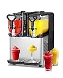 Slushie Machine, No Ice Needed, 0.8 Gallons x 2 Tank Margarita Machine with Food-Grade PC Tank for Margaritas Slushies Frozen Drinks, 500W Slushy Machine for Home Party Birthday Gifts