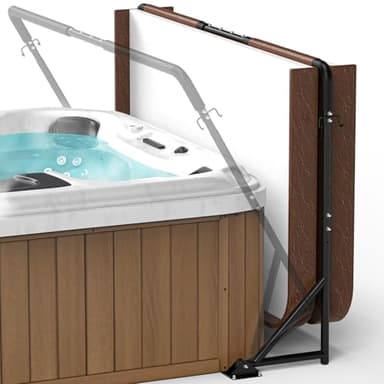 Upgraded Spa Cover Lifter Hot Tub Cover Lifter Under Mount Adjustable Height and Width Hot Tub Lid Lifter Removal System Fit for Most Spa Hot Tub