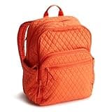 Vera Bradley Women's Premium Cotton Large Bancroft Backpack, Koi Orange, One Size
