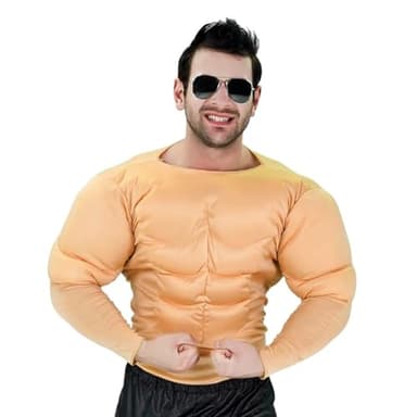 KalcyKizz Man's Muscle Suit Costumes,Yellow,One Size
