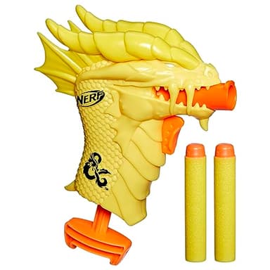 Nerf MicroShots Dungeons & Dragons Palarandusk Blaster, 2 Elite 2.0 Darts, Kids Outdoor Games, D&D Blaster Toys for Ages 8 and Up