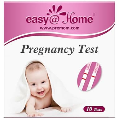 Easy@Home Pregnancy Test Strips Kit: 10 Pack hCG Test Strips - Early Detection Home Pregnancy Strips Bulk