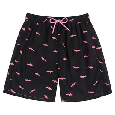 Dissolving Swim Trunks Prank Stuff Funny Shorts Gag Gifts for Brother Boyfriend Bachelor Beach Party in The Swimming Pool(Black Shark,Large)