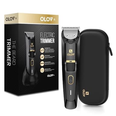 OLOV X Men's Beard Trimmer - All-in-One Trimmer with Precision Dial - Premium Facial Hair Groomer - Adjustable 20 Length Setting, USB Recharge Dock, Cordless Waterproof Wet/Dry Clipper
