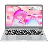 jumper Laptop Computer 14 Inch, 12GB RAM 512GB Storage, Laptop with FHD 1920x1080 Display, Celeron N4000 CPU, 2.4G+5G WiFi, BT4.0, 35.52WH Battery, Portable Laptops.