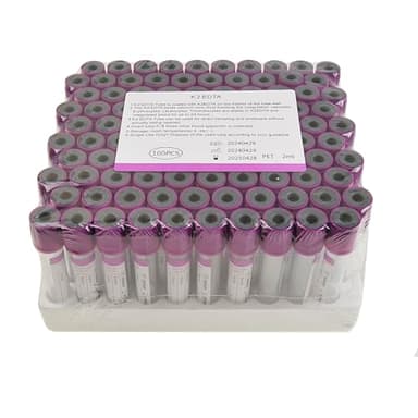 VNisenllc Pet Animals Lab Vacuum Blood Collection Tubes EDTA K2 Coagulation Blood Collecting Tube Veterinary Supplies, 100pcs 2ml Lavender