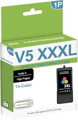 AITERJET High Pages Ink Cartridge Replacement for KD Remanufactured Verite 5 XXXL for Verite 55W ECO Verite 55 Eco Verite 65XXXL Verite 55XXXL Plus (1 Color 1 Pack)