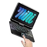 Hotkesa Rainbow Backlit Wireless iPad Mini 7 Keyboard Case 2024 (8.3 inch),360 Rotatable with Touchpad, Seven-Color Backligh,Compatible with iPad Mini 7th/6th Generation(iPad Mini 6/7 Black)