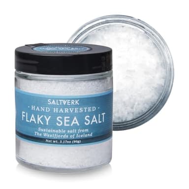 Saltverk Sea Salt - Gourmet, Icelandic, Hand Harvested and Sustainably Made - Flaky 3.17 Oz
