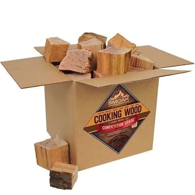 Smoak Firewood’s Cooking Wood Chunks (Competition Grade) USDA Certified for Smoking, Grilling or Barbequing (Hickory 25-30lbs 1728 Cubic in.)