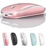 Wireless Bluetooth Mouse for iPad pro iPad Air Mac MacBook Pro MacBook Air Laptop iMac Chromebook Win8/10/11 HP DELL PC (Pink)