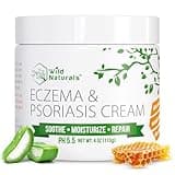 Wild Naturals Eczema & Psoriasis Cream for Dry, Itchy Skin – Eczema Relief for Adults & Kids – Moisturizing Psoriasis Cream with Manuka Honey
