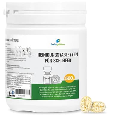 Luluglitter Professional Coffee Grinder Cleaning Tablets - 500g Coffee Grinder Cleaner - Natural Food Safe Gluten Free - Help Extend Life of Your Grinder