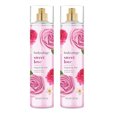Bodycology Long-Lasting Fragrance Body Mist, Sweet Love, 8 fl oz (Pack of 2)
