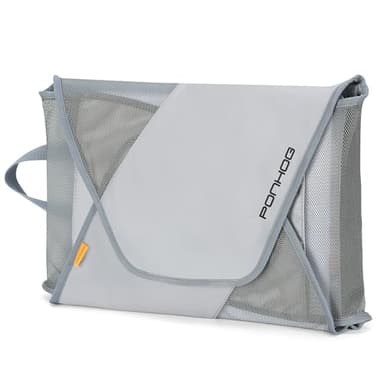 Ponhog Garment Folder - Original Garment Packing Folder Premium Travel Garment Bag Foldable Clothes Shirt Bags Luggage Accessory with Wrinkle-Free Folding Board and Compression Wings Grey