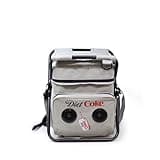 Diet Coke Backpack Stool Cooler Chair with Bluetooth Stereo Speakers, Heavy Duty 400Lbs Max Load, Portable Lightweight Stool Backpack Folding Chair, 24 Can Capacity, for Fishing, Camping, Beach