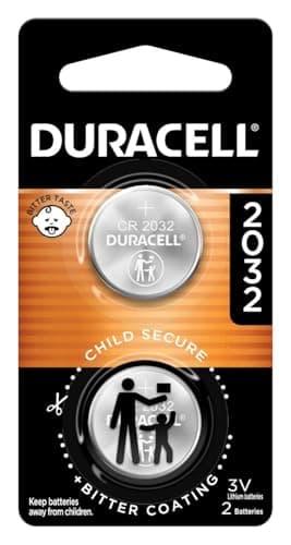 Duracell 2032 Lithium Battery, 2 Count (Pack of 1), Compatible with AirTag, Child Safety Features, Key Fob, CR2032 3V Cell