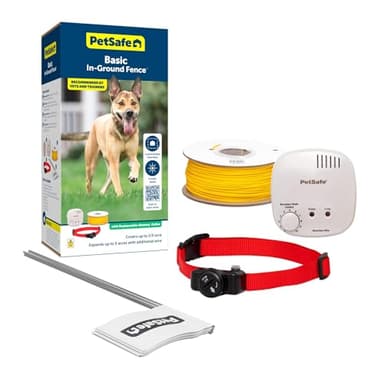 PetSafe Basic In-Ground Pet Fence Covers 1/3-Acre Yard with Included Wire Expands up to 5 Acres Electric Containment Kit for Dogs 8 lbs and Up from the Parent Company of Invisible Fence Brand