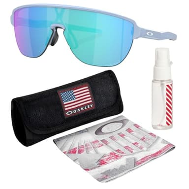 Oakley OO9248 Corridor Rectangle Shaped Non-Polarized Sunglasses for Men – Includes Official Eyewear Kit – Matte Stonewash Frame with Prizm Sapphire Lens