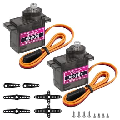 2PCS MG90S 9g Micro Servo Motor Metal Gear for RC Robot Car Plane Helicopter Mini Servos for Arduino Project