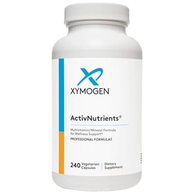 XYMOGEN ActivNutrients with Iron and Copper - Multivitamin Multimineral for Wellness, Immune, Energy and Mood Support - Chelated Minerals + Active B Vitamins with Folate (240 Capsules)