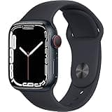 Apple Watch Series 7 (GPS + Cellular, 41mm) Midnight Aluminum Case with Midnight Sport Band, Regular (Renewed)