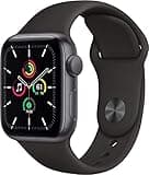 Apple Watch SE (GPS, 40mm) - Space Gray Aluminum Case with Black Sport Band (Renewed)