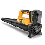 Cordless Leaf Blower for Dewalt 20V Battery, 400 CFM Electric Leaf Blower with 110-MPH, Copper Motor & Turn on Hold Mode, Battery Protection for Lawn Care (Yellow)