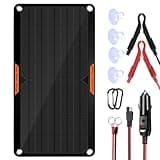 OYMSAE12V Solar Battery Charger ，10W Waterproof Solar Battery Maintainer,Portable Solar Panel Charger with Upgraded MPPT Controller for Car, Motorcycle, Boat, Marine, RV, Trailer, Tractor,Truck, etc