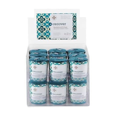 Root Candles Seeking Balance Spa Candle Aromatherapy Candles, Votives, 18-Count, Restore: Sandalwood & Sage