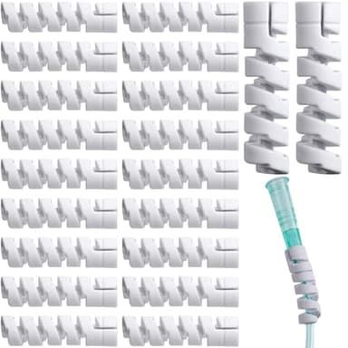 SmallCat 20 Pack Retractable Oxygen Tubing Reels for Concentrator, Cannula Accessories, Oxygen Tubing Accessories, Oxygen Concentrator Accessories for Concentrator Hose Nasal (White)