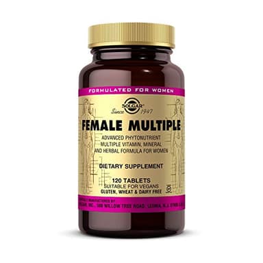Solgar Female Multiple, 120 Tablets - Multivitamin, Mineral & Herbal Formula for Women - Advanced Phytonutrient - Vegan, Gluten Free, Dairy Free, Kosher - 40 Servings