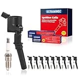 Ignition Coil Pack & Spark Plugs for Ford 6.8 F250 F350 F450 F550 Super Duty 1999-2004 Excursion 6.8 2000-2005 E350 6.8L 1997-2019 E450 6.8L 1998-2019 V10 DG508 FD493 SP479 3W7Z-12029-AA, Set of 10