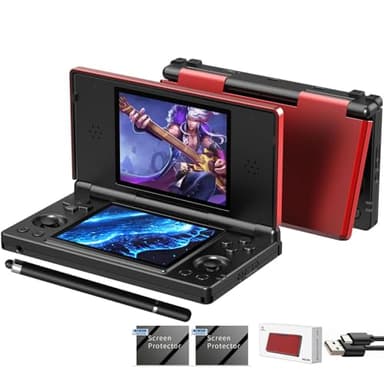 Aivuidbs RG DS Foldable Handheld Game Console RK3568 Anbernic RG DS Android 14 System two-Player Joystick Top and Bottom Dual Screen 4 inch OCA Full Touch Screen 4000mAh 3 + 32gb