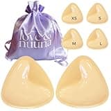 love & nuuna Double Sided Sticky Push Up Bra Inserts - Reusable Adhesive Bra with Padding - Sticky Bra for Dresses Bikinis and Bathing Suit Inserts Size Small Nude