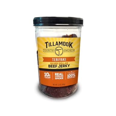 Tillamook Country Smoker Real Hardwood Smoked Silver Dollar Jerky, Teriyaki, 13 Ounce