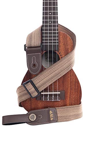 Kala Handmade Ukulele Strap, Adjustable 31–55 inches, Two-Tone Heather Brown Pattern, Handmade in Brazil, Durable and Comfortable for Soprano, Tenor, Baritone, and UBass