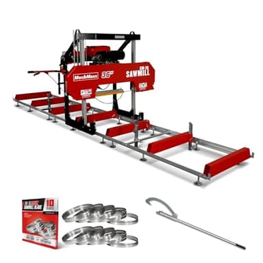 MechMaxx 36" MAX Portable Sawmill, ZONSEN 25HP 750cc V-Twin Gas Power Engine, 35" Board Width, 20' Track Length, (10 x Blades Included), Model SM-36MAX