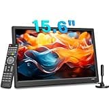 Feihe 15.6 inch Portable Small TV - Kitchen TV with ATSC Tuner/HDMI/USB/AV, Rechargeable Battery Operated - Perfect for Camping and RV Trips