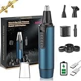AREYZIN Ear and Nose Hair Trimmer for Men and Women Professional USB Rechargeable Nose Trimmer Nose Clippers Eyebrow Facial Hair Trimmer Body Grooming Kit IPX7 Waterproof Dual Edge Blades
