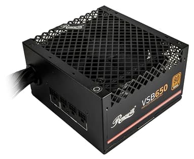 Rosewill VSB 650W 80+ Bronze, ATX 3.0 & 3.1 Compatible, Semi-Modular Power Supply, PCIe 5.1 12V-2x6 Connector, 105°C/221°F Japanese Capacitor, 120mm ICB Silent Fan - 5 Year Warranty