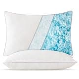 SLEEPDIARY Pillows Queen Size Set of 2 - Cooling Shredded Memory Foam Pillows, Medium Firm Adjustable Bed Support for Side Sleepers, with Washable Cover