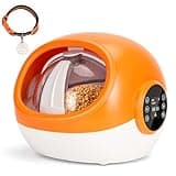 ITEFDTUTNE RFID Automatic Cat Feeder (2024 Upgraded), Microchip Cat Feeder with Collar Tag Sensor, Dual Powered Electric Pet Feeder, Tag Activated Automatic Cat Food Dispenser, 1-9 Meals Control